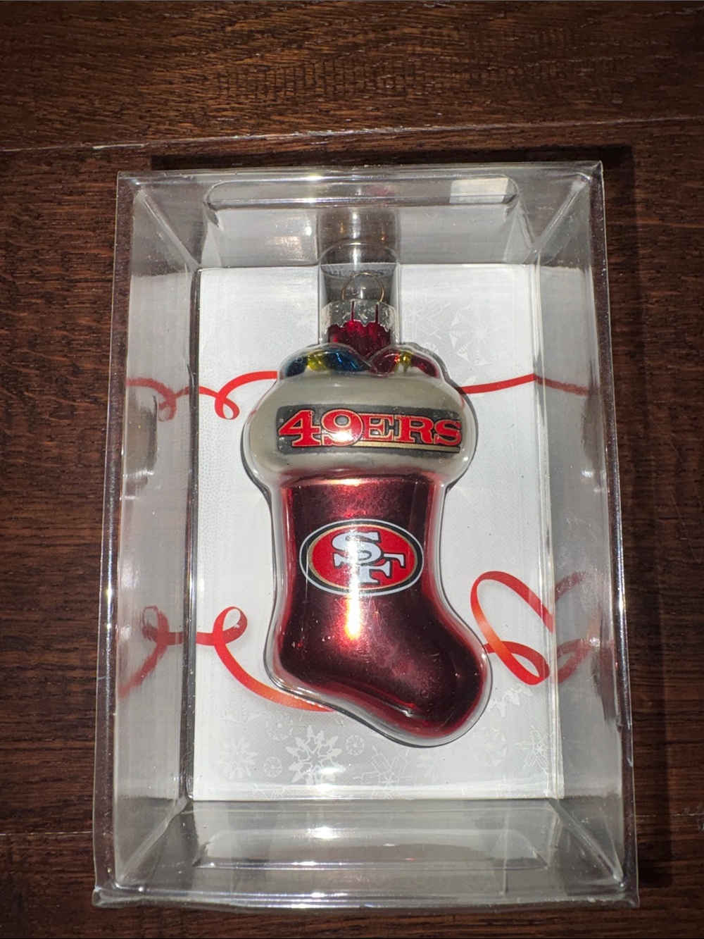 T.J.Maxx San Francisco 49ers Red and Gold Stocking Ornament